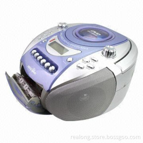Top Loading CD/DVD Player with Cassette Playback Function and Carrying Handle